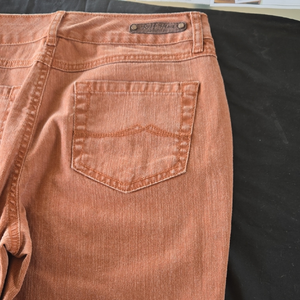 Ruff Hewn Burnt Orange Straight Leg  Denim